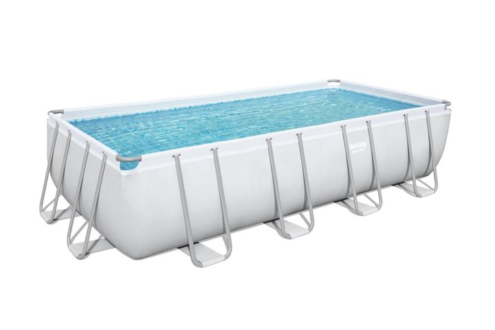 Каркасний басейн Bestway 56465 (122*274*549 см, об'єм:14812 л, картр.фільтр-насос 5678 л/год, дозатор хлору,драбина,тент,підстилка, серія: PowerSteel) фото 3