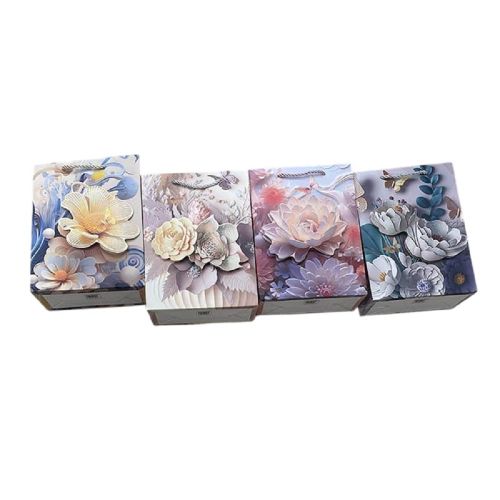 Пакет подарунковий паперовий L "Flowers 3D" 31*40*12см Stenson R34729-L