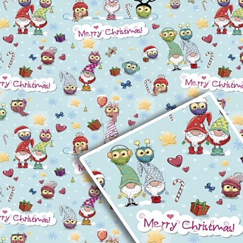 Папір пакувальний крейдований новорічний 70*100см 10л/уп Stenson 538