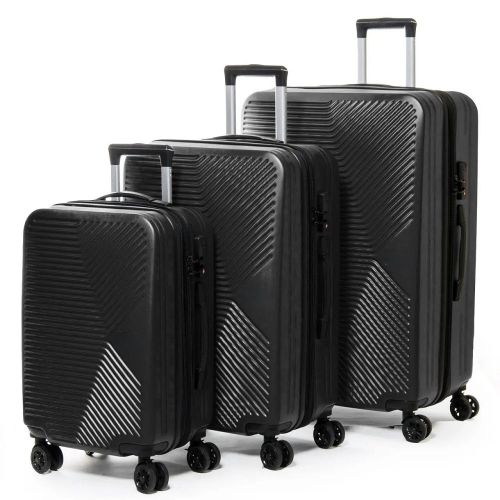 Валіза пластик 20/24/28'' 3шт/наб Stenson R33465-BL