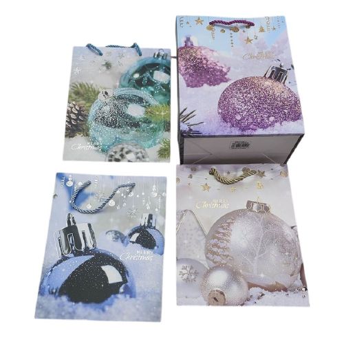 Пакет новорічний паперовий M "Christmas toys" 26*32*10.5см Stenson R98349-M