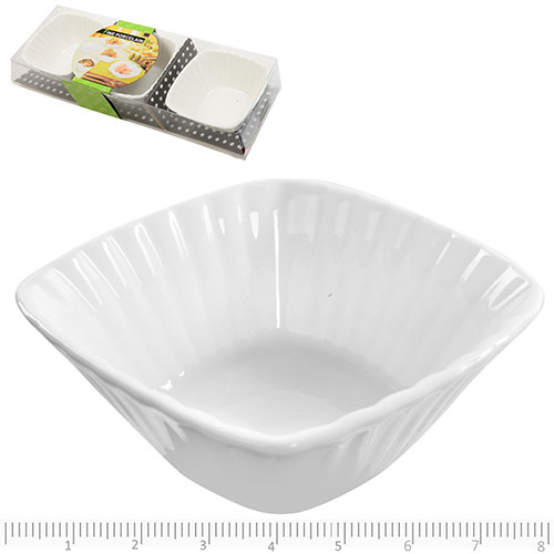 Соусниці порцеляна 3шт/наб 9*9*4см Stenson R22056