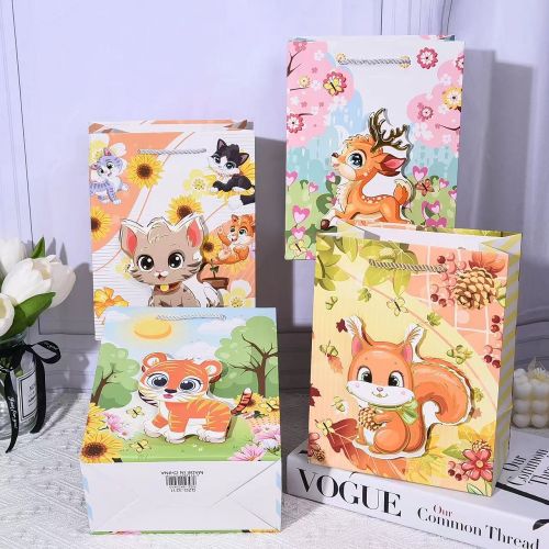 Пакет подарунковий паперовий S "Animals 3D" 18*23*10см Stenson R97044-S