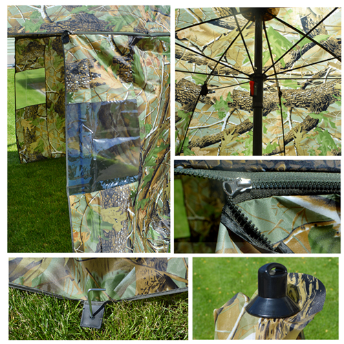 Парасолька-намет для рибалки "Дубок" d2.2м 2окна Sams Fish (SF23817) фото 3