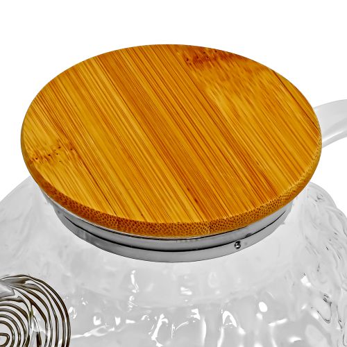 Заварник- графін  "Bubbles" 1.0л з пружиною-ситом та бамбуковою кришкою Stenson R92930 фото 5