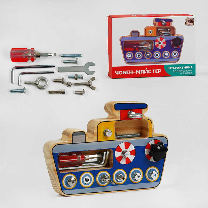 Човен 20522 "4FUN Game Club Wood", викрутка, шестигранник, болти, в коробці