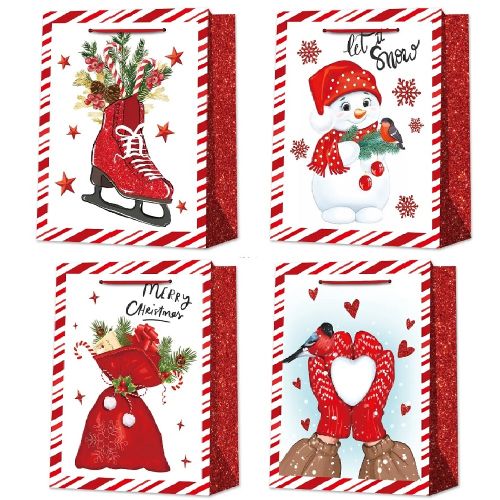 Картинка  Пакет новорічний паперовий L "Christmas miracle" 31*42*12см Stenson R33088-L от магазина cd-market фото 2