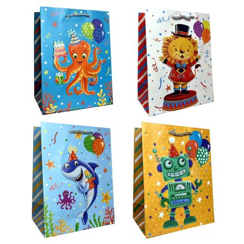 Пакет подарунковий паперовий M "Funny 3D" 26*32*10см Stenson R33201-M