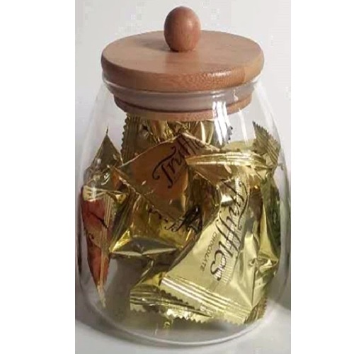 Банка з бамбуковою кришкою 800мл 11.5*12см Stenson (TD00978-0.8)