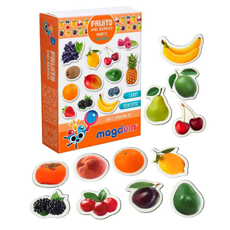 Набір магнітів ML4031-11 EN Fruits and berries" "Magdum", англ. мова, в коробці