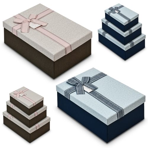 Коробка подарункова "Best wishes" 3шт/наб 23*16*10/21*14*8/19*12*7см Stenson R33275B