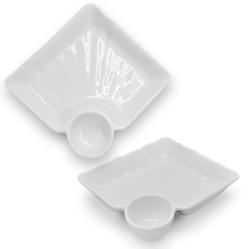 Менажниця порцеляна "White Classic" 7.5" (18*17*3.5см) Stenson (MC3672-7.5)