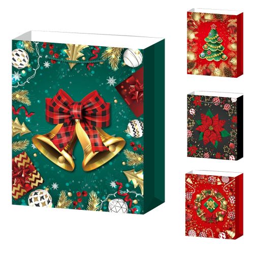 Пакет новорічний паперовий L "Christmas decorations 3D" 31*40*12см Stenson R96634-L
