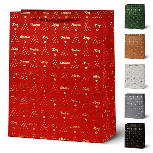 Пакет новорічний паперовий XS "Christmas tree" 15*14*7см Stenson R32991-XS
