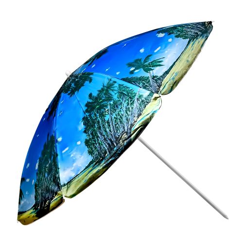 Парасоля пляжна "Designs" d1.8м з нахилом срібло Stenson MH-0035-MIX фото 4