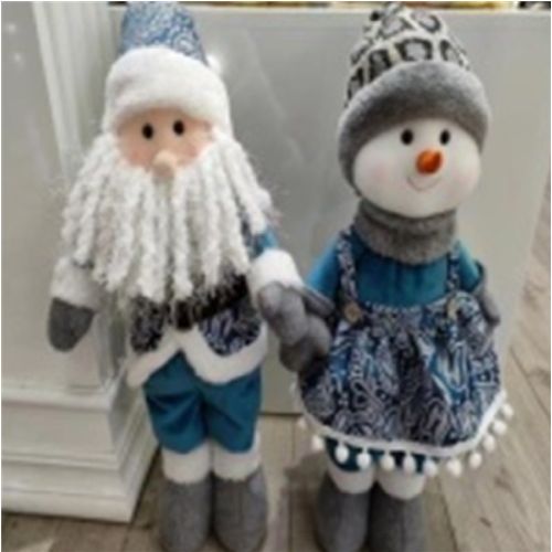 Фігура новорічна "Santa Snowman" 45см Stenson M17282-C