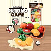 Продукти на липучці JQ 912-5 10 елементів, овочі, фрукти, таця, дощечка, ніж, в пакеті