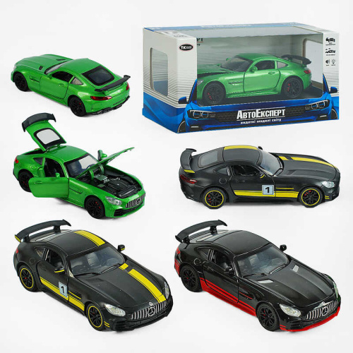 Машина LF-53972 "Авто Експерт", 3 кольори, металопластик, 1:32, світло, звук, інерція, відчиняються двері, капот, в коробці, МІКС ВИДІВ