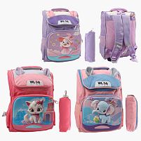 Рюкзак C 72914 розмір: 29х17х40 см, 1 відділення, 3 кишені, регульовані лямки, на блискавці, в пакеті, ВИДАЄТЬСЯ ТІЛЬКИ МІКС ВИДІВ