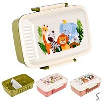 Ланч-бокс зі знімною перегородкою (2 секції, ложка) 17*12*5см Stenson R99258