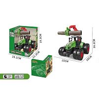 Трактор 99-76 B масштаб: 1:24, гумові колеса, маніпулятор, брусок, в коробці