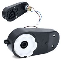 Рульовий редуктор для дитячого електромобіля в зборі з мотором Bambi Racer M 6258-ST GEAR (12V, 600RPM, вісь: Ø12 мм, ↔17 см)