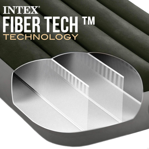Надувний матрац Intex 64763 «Dura-Beam» (25*152*203 см, двомісний, вбудований ножний насос, до 272 кг) фото 6