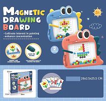 Мозаїка 761-1 2 кольори, “Дракончик”, магнітний стилус, 7 карток із завданнями, в коробці