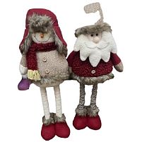 Фігура новорічна "Santa Snowman" 70см (ноги-телескоп) Stenson R95917