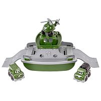 Ігровий набір "Військовий транспорт" 9369 "Technok Toys" військовий човен, 2 машинки, гелікоптер
