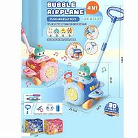 Каталка з мильними бульбашками 8526 Штрих = 90100 2 види, акум. 3,7 V, підсвічування, мелодія, 1 пляшечка з розчином, USB-кабель, в коробці