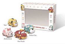 Набір машин MD 2125 4 штуки, інерція, в коробці