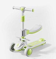 Самокат-беговел триколісний Skyper L-72/1689 (колеса: передні Ø4.92"/PU/заднє Ø3,15"/PU, рама: пластик/складна, сидіння, підсвітка, до 25 кг)