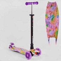 Самокат 779-2435 MAXI "Best Scooter" (1) пластмасовий, 4 колеса PU, СВІТЛО, трубка керма алюмінієва, d=12см, в коробці