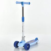 Самокат триколісний iTrike JR3-185-BL (колеса: передні Ø4.33"/заднє Ø3.15"/ПВХ, рама: пластик/складна, до 25 кг)