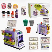 Супермаркет 668-136 46 елементів, звук, підсвічування, сканер, продукти, купюри, монети, на батарейках, в коробці