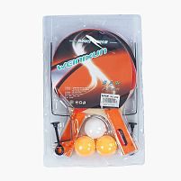 Набір ракеток C 65307 для пінг понгу 2 ракетки, 3 м'ячики, сітка, тримач для сітки, в слюді