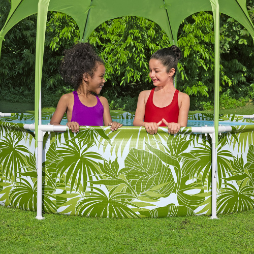 Каркасний басейн Bestway 56432 (51*244 см., об'єм 1688 л., тент-парасолька з душем, серія: Splash-in-Shade Play) фото 11