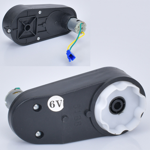 Редуктор колеса в зборі з мотором для дитячого електрокарта Bambi Kart M 6072 GEAR BOX (6V, 25000RPM, вісь: Ø10 мм, ↔17 см)