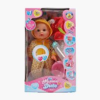 Пупс функціональний UKA-A 0940-15 "WToys", ОЗВУЧУВАННЯ УКРАЇНСЬКОЮ МОВОЮ, звук, від батарейок, п`є, ходить в туалет, в коробці