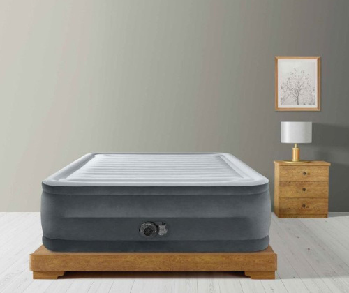 Надувне ліжко Intex 64418 (56*152*203 см, двоспальне, вбудований електронасос 220V, до 272 кг) фото 10