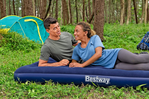 Надувний матрац BestWay 67287 «Matrix» (22*137*191 см, півторамісний, зовнішній електричний насос 220V, до 300 кг) фото 16