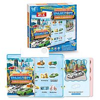 Інтерактивна книга "Транспорт" 36125 "WToys", ОЗВУЧУВАННЯ УКРАЇНСЬКОЮ МОВОЮ, звукові ефекти, цікаві факти, сенсорні кнопки, гра з липучками, дошк