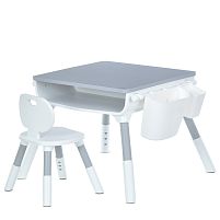 Дитячий столик Bambi ME 1203-11 (стілець, 2 ящичка, поличка, пластмаса, стіл: □64*71 см, ↑49-57 см, стілець: □33*34 см, ↑45-49 см, сидіння: ↑28-32 см)