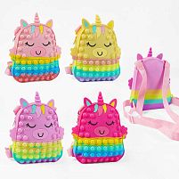 Рюкзак C 69425 “Єдиноріг”, поп іт, висота 32 см, регульовані лямки, в пакеті, ВИДАЄТЬСЯ ТІЛЬКИ МІКС ВИДІВ