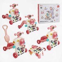 Ходунки 6038 каталка, підсвічування, звук, мелодії, пискавка, пальчикові ігри, сортування за формами, в коробці