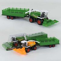 Комбайн инерционный Igrusha 0488-103 (36) с прицепом, 2 вида в слюде