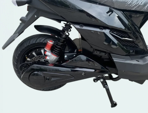 Електроскутер Tecros T600 (колеса: Ø12", акб: 72V/100Ah/Li-ion/з'ємна, мотор: 2500W, пробіг на одному заряді до 220 км, до 80 км/г, чорний) фото 6