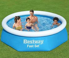 Надувний басейн Bestway 57448 (61*244 см., об'єм: 1880 л., серія: Fast Set)