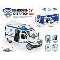 Спецтехніка 141-2 "Поліцейський автомобіль", підсвічування, звук, пісні, озвучення англійською мовою, інерція, гумові колеса, двері відчиняютьс